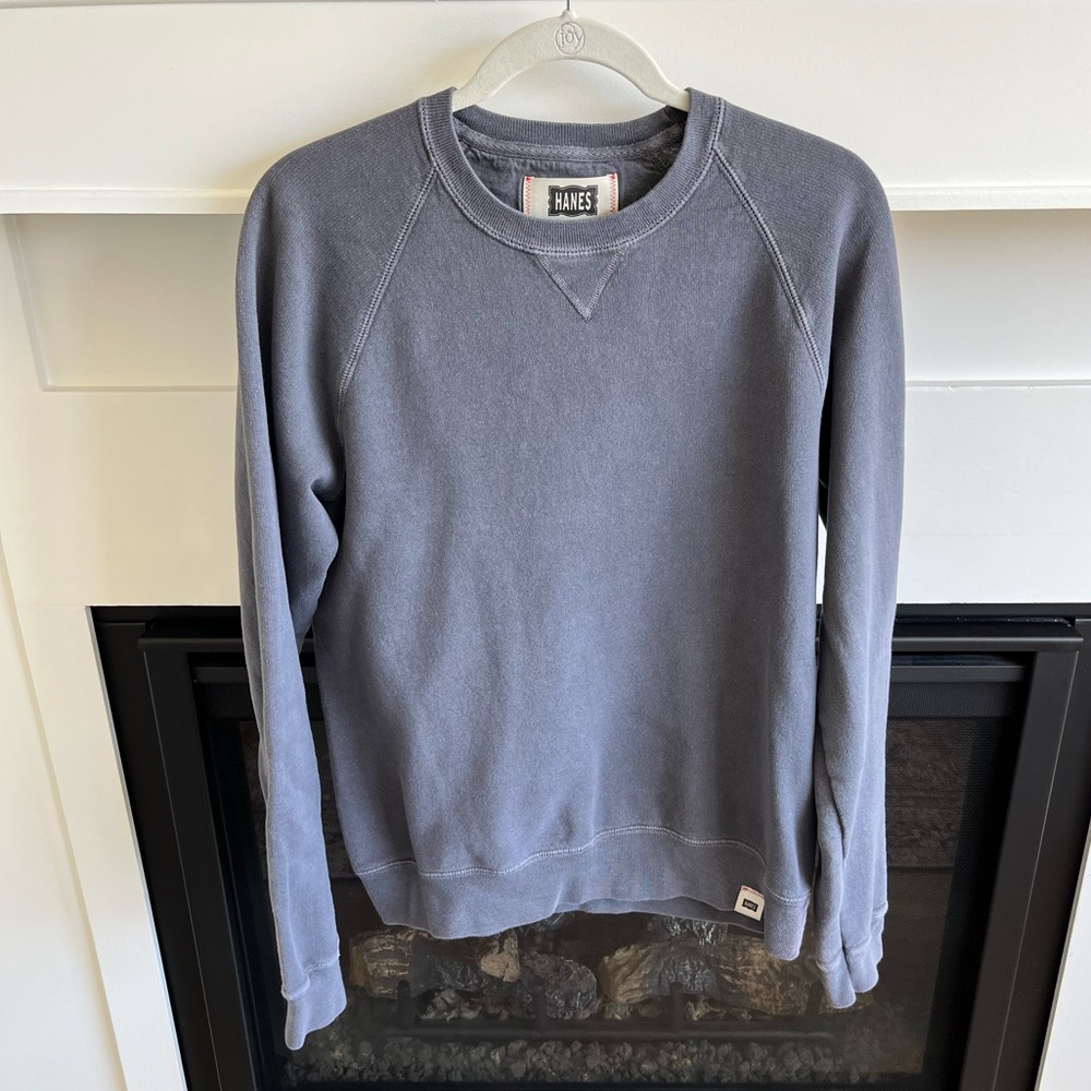 Hanes V Notch Crewneck Sweatshirt